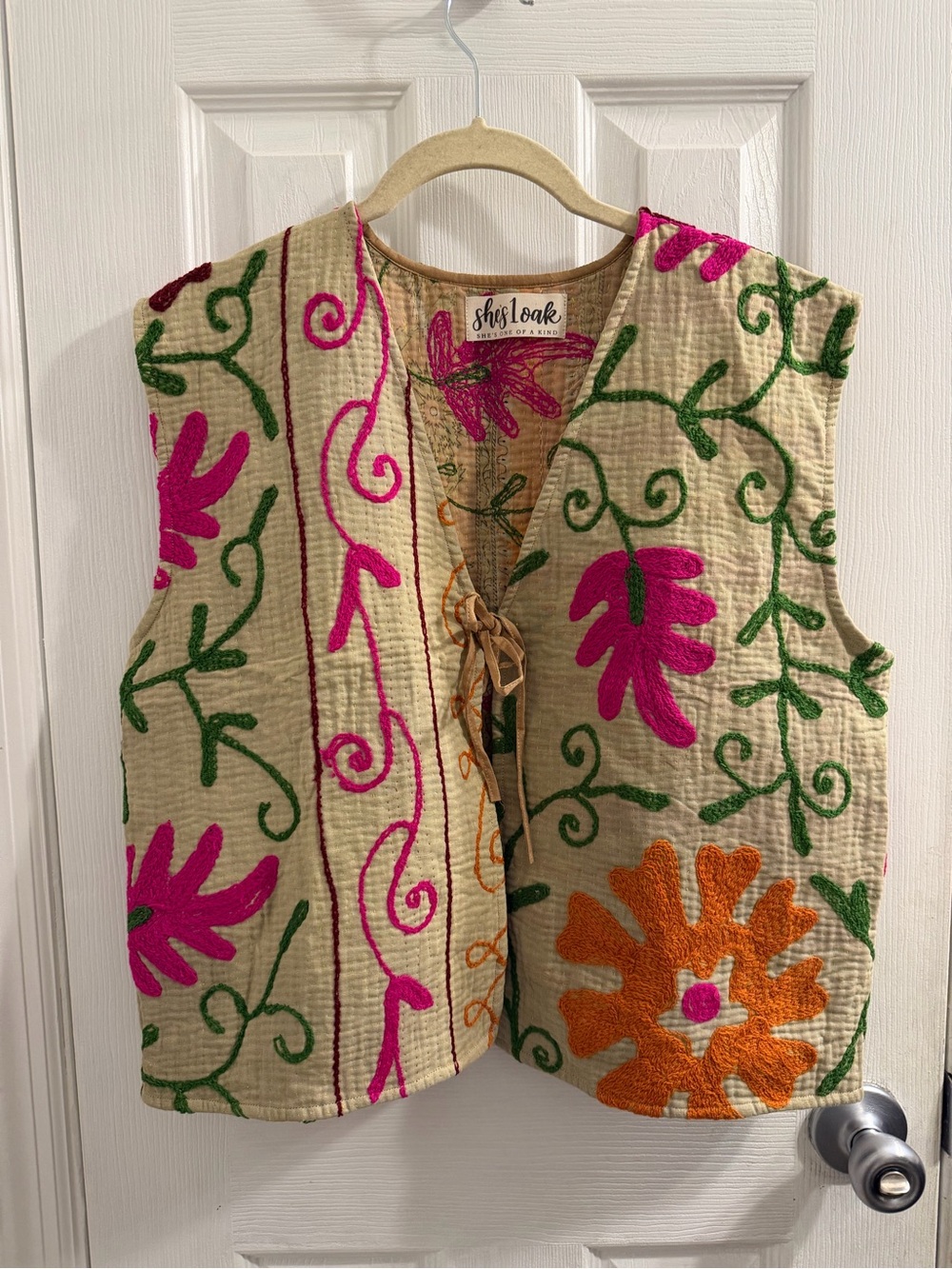 Embroidered Floral Suzani Vest